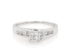Thumbnail Image 1 of Previously Owned Diamond Engagement Ring 1/2 ct tw Princess & Round 14K White Gold
