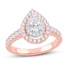 Thumbnail Image 1 of Previously Owned Diamond Engagement Ring 1 ct tw Pear & Round 14K Rose Gold