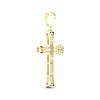 Thumbnail Image 4 of Previously Owned Men's Diamond Cross Charm 2 ct tw Round & Baguette-cut 10K Yellow Gold