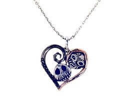 Previously Owned Disney Treasures The Nightmare Before Christmas Diamond Necklace 1/15 ct tw Sterling Silver & 10K Rose Gold 19&quot;
