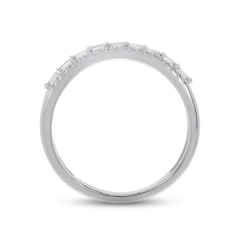 Main Image 3 of Previously Owned Diamond Ring 1/3 ct tw Baguette & Round-cut 10K White Gold