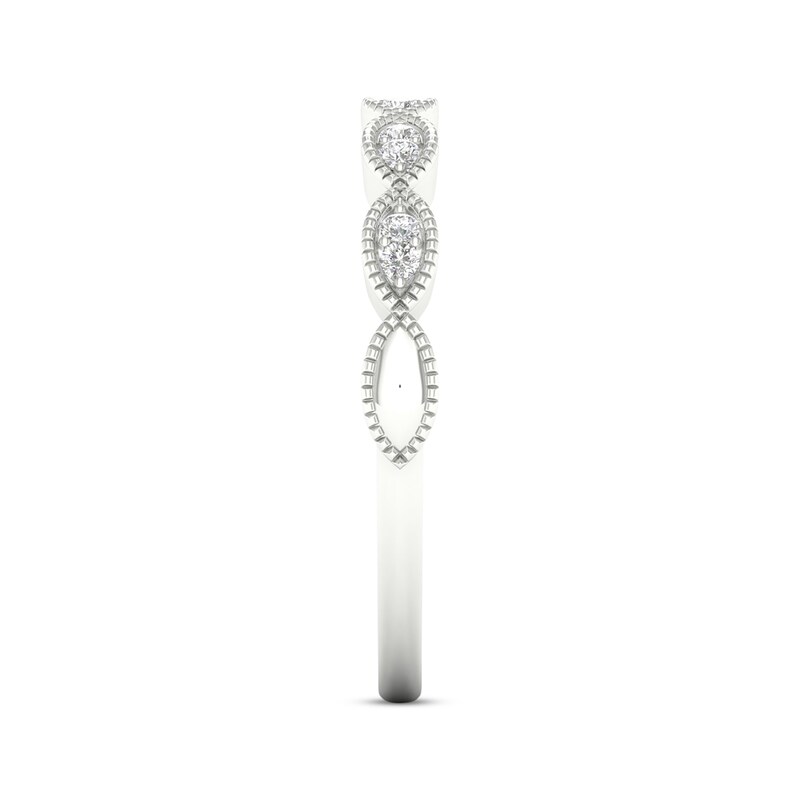 Main Image 3 of Previously Owned  Lab-Grown Diamonds Anniversary Band 1/15 ct tw Round-cut 10K White Gold
