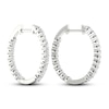 Thumbnail Image 3 of Previously Owned KAY Lab-Grown Diamonds Hoop Earrings 1-1/2 ct tw 14K White Gold