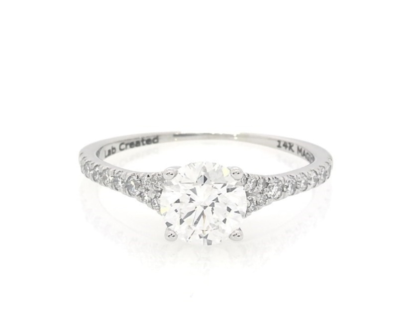 Main Image 1 of Previously Owned Lab-Grown Diamonds Engagement Ring 1-1/4 ct tw 14K White Gold
