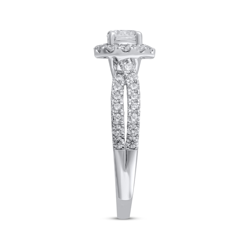 Main Image 2 of Previously Owned Lab-Grown Diamonds Engagement Ring 1-1/4 ct tw 14K White Gold