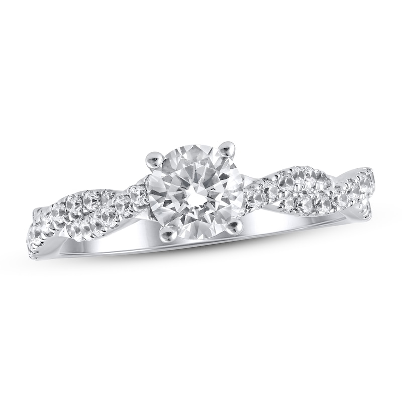 Main Image 1 of Previously Owned Lab-Grown Diamonds Engagement Ring 1 ct tw 14K White Gold