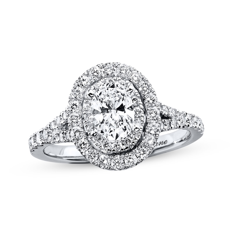 Main Image 1 of Previously Owned Neil Lane Oval-Cut Diamond Engagement Ring 1 ct tw 14K White Gold Size 9