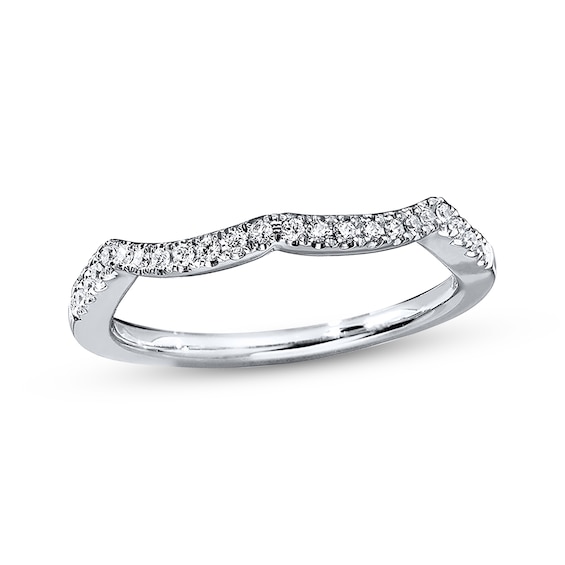 Previously Owned Diamond Wedding Band 1/8 ct tw Round-cut 14K White Gold Size 5