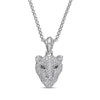 Thumbnail Image 0 of Previously Owned Men's Black & White Diamond Panther Necklace 7/8 ct tw Round-cut 10K White Gold 22"