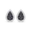 Thumbnail Image 1 of Previously Owned Black & White Diamond Stud Earrings 5/8 ct tw Sterling Silver