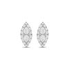 Thumbnail Image 2 of Previously Owned Forever Connected Diamond Stud Earrings 3/8 ct tw Pear & Round-cut 10K White Gold
