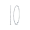 Thumbnail Image 1 of Previously Owned Diamond Hoop Earrings 1/2 ct tw Round-cut 10K White Gold