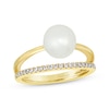 Thumbnail Image 0 of Previously Owned Le Vian Cultured Pearl Ring 1/6 ct tw Diamonds 14K Honey Gold