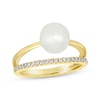 Thumbnail Image 1 of Previously Owned Le Vian Cultured Pearl Ring 1/6 ct tw Diamonds 14K Honey Gold