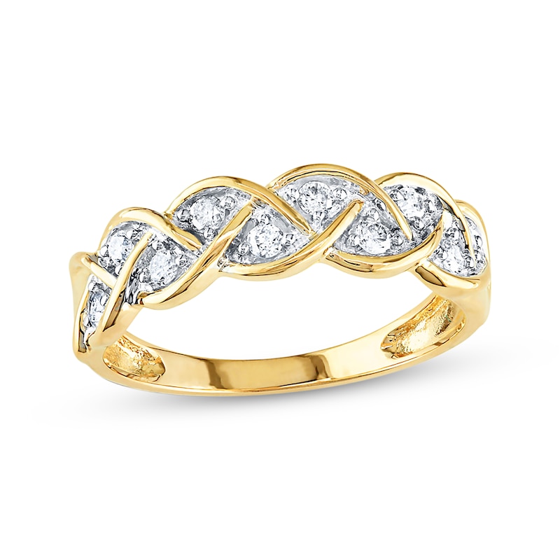 Main Image 1 of Previously Owned Diamond Anniversary Ring 1/4 ct tw Round-cut 10K Yellow Gold Size 7