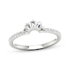 Thumbnail Image 0 of Previously Owned Diamond Contour Anniversary Ring 1/4 ct tw Baguette & Round-cut 14K White Gold