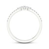 Thumbnail Image 3 of Previously Owned Diamond Contour Anniversary Ring 1/4 ct tw Baguette & Round-cut 14K White Gold