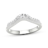Thumbnail Image 1 of Previously Owned Diamond Contour Anniversary Ring 1/3 ct tw Baguette & Round-cut 14K White Gold