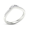 Thumbnail Image 2 of Previously Owned Diamond Contour Anniversary Ring 1/3 ct tw Baguette & Round-cut 14K White Gold
