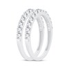 Thumbnail Image 2 of Previously Owned Double Diamond Wedding Band 1 ct tw Round-Cut 14K White Gold