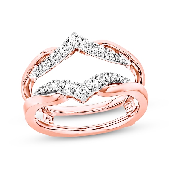 Previously Owned Diamond Enhancer Ring 3/8 ct tw Round-cut 14K Two-Tone Gold