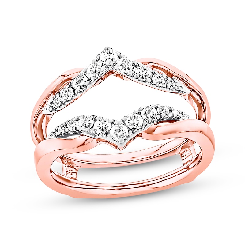 Main Image 1 of Previously Owned Diamond Enhancer Ring 3/8 ct tw Round-cut 14K Two-Tone Gold