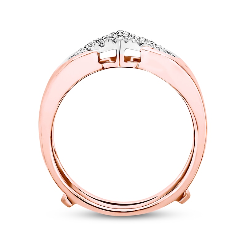 Main Image 2 of Previously Owned Diamond Enhancer Ring 3/8 ct tw Round-cut 14K Two-Tone Gold