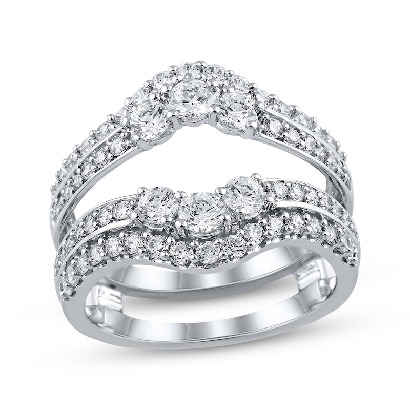 Main Image 1 of Previously Owned Diamond Enhancer Band 1-1/2 ct tw Round-cut 14K White Gold Size 7