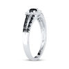 Thumbnail Image 2 of Previously Owned Black Diamond Engagement Ring 1/2 ct tw Princess-cut 10K White Gold Size 7.5