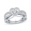 Thumbnail Image 1 of Previously Owned Heart Bridal Set 1/2 ct tw Diamonds 10K White Gold