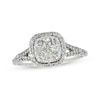 Thumbnail Image 1 of Previously Owned Multi-Diamond Cushion Frame Engagement Ring 1-5/8 ct tw 14K White Gold