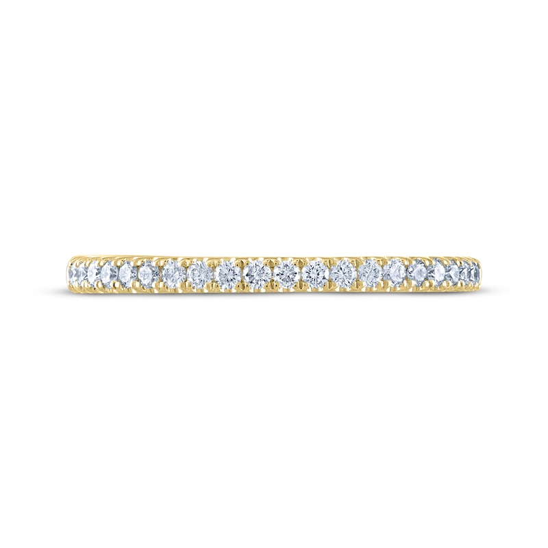 Main Image 3 of Previously Owned THE LEO Diamond Wedding Band 1/5 ct tw Round-cut 14K Yellow Gold