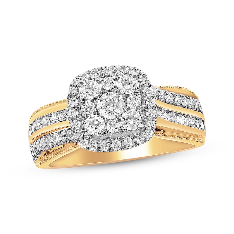 Main Image 1 of Previously Owned Diamond Engagement Ring 1 ct tw Round-cut 10K Yellow Gold