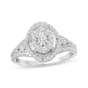 Thumbnail Image 1 of Previously Owned Diamond Engagement Ring 1/2 ct tw Round/Baguette 10K White Gold Size 7