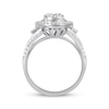 Thumbnail Image 3 of Previously Owned Diamond Engagement Ring 1/2 ct tw Round/Baguette 10K White Gold Size 7