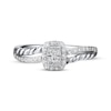 Thumbnail Image 3 of Previously Owned Round Diamond Twist Engagement Ring 1/4 ct tw 10K White Gold