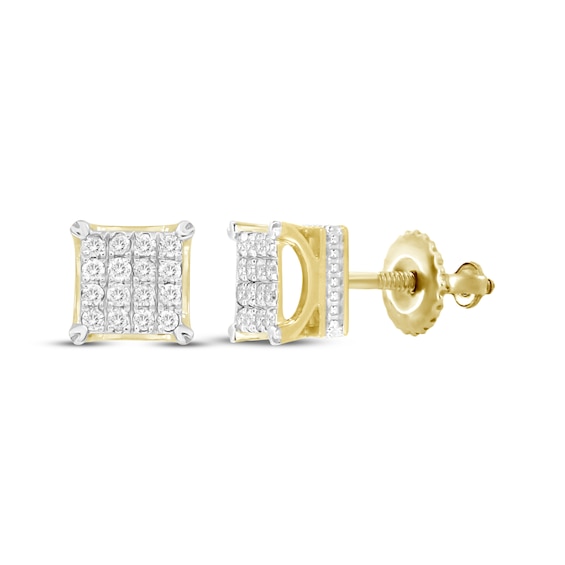 Previously Owned Men's Diamond Earrings 1/2 ct tw 10K Yellow Gold