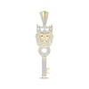Thumbnail Image 1 of Previously Owned Men's Diamond & Lab-Created Ruby Lion with Crown Key Charm 7/8 ct tw 10K Yellow Gold