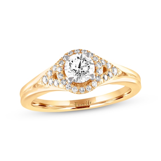 Previously Owned Ever Us Diamond Engagement Ring 5/8 ct tw Round 14K Yellow Gold
