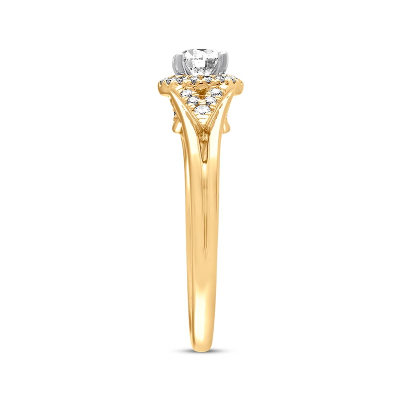 Main Image 2 of Previously Owned Ever Us Diamond Engagement Ring 5/8 ct tw Round 14K Yellow Gold