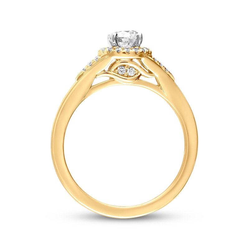 Main Image 3 of Previously Owned Ever Us Diamond Engagement Ring 5/8 ct tw Round 14K Yellow Gold