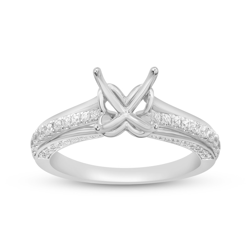 Main Image 1 of Previously Owned Diamond Engagement Ring Setting 1/2 ct tw 14K White Gold