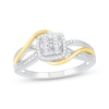Thumbnail Image 0 of Previously Owned Diamond Promise Ring 1/15 ct tw Round-cut Sterling Silver & 10K Yellow Gold