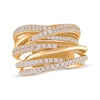 Thumbnail Image 1 of Previously Owned Diamond Multi-Row Crossover Ring 1 ct tw 10K Yellow Gold