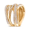 Thumbnail Image 2 of Previously Owned Diamond Multi-Row Crossover Ring 1 ct tw 10K Yellow Gold