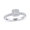 Thumbnail Image 0 of Previously Owned THE LEO Diamond Engagement Ring 1/2 ct tw Princess & Round-cut 14K White Gold