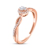 Thumbnail Image 2 of Previously Owned Adrianna Papell Diamond Engagement Ring 1/3 ct tw Oval & Round-cut 14K Rose Gold