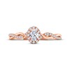 Thumbnail Image 3 of Previously Owned Adrianna Papell Diamond Engagement Ring 1/3 ct tw Oval & Round-cut 14K Rose Gold