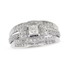 Thumbnail Image 1 of Previously Owned Princess-Cut Diamond Bridal Set 1-1/5 ct tw 14K White Gold Size 9.5