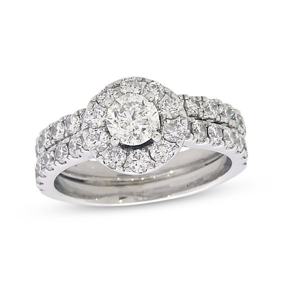 Previously Owned Neil Lane Diamond Bridal Set 1-7/8 ct tw Round-Cut 14K White Gold Size 6.75